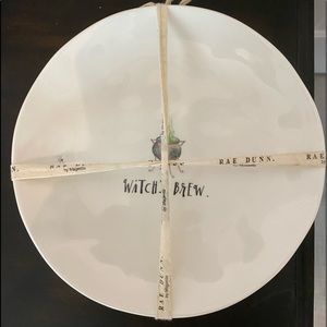 Rae Dunn NEW set of 4 “Witches Brew” Halloween plates